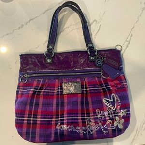Coach Poppy Purple Shoulder Bag